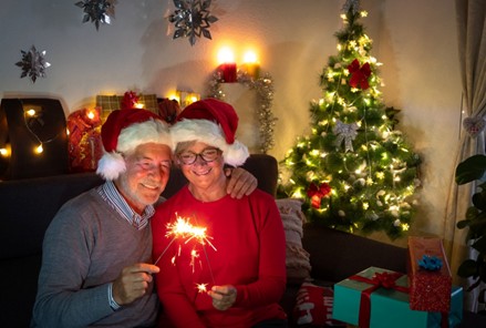 Adultos mayores en Navidad